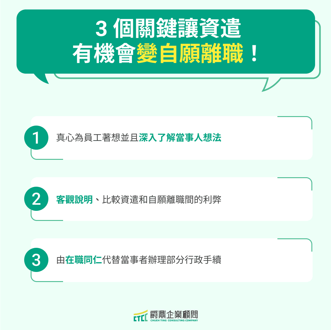 3 個關鍵讓資遣變自願離職！