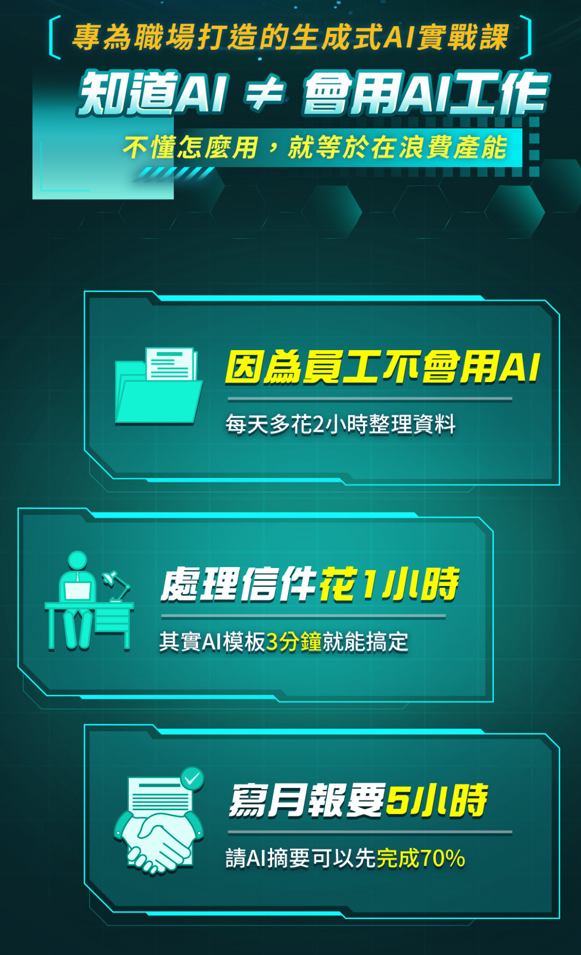 專為職場打造的生成式AI實戰課