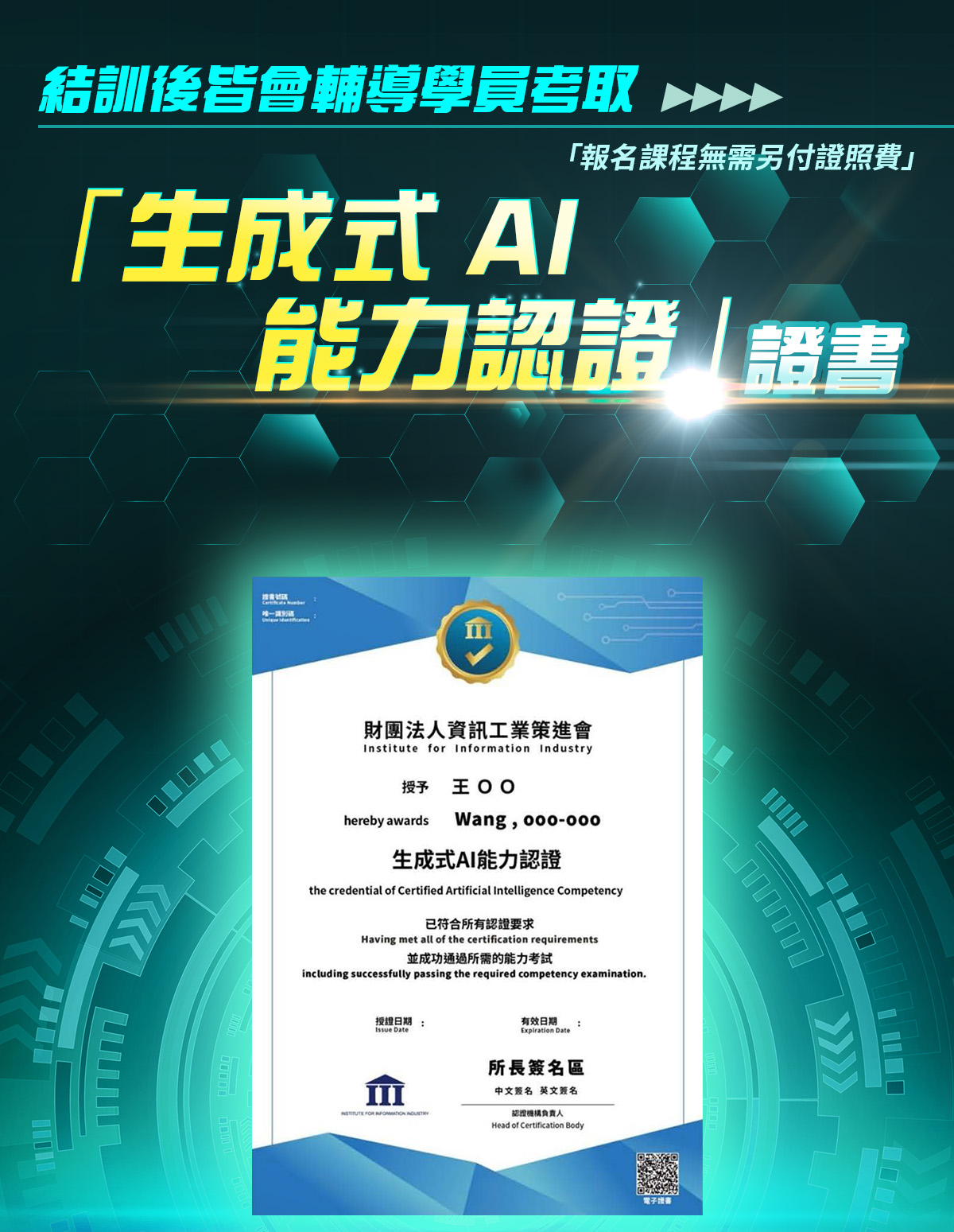 生成式AI能力認證證書